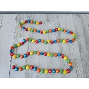 Vintage‎ M&M Garland candy Xmas decor rainbow red blue green
